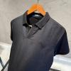 Zegna Keten Siyah Polo Yaka Tişört