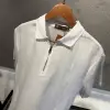 Loro Piana Keten Beyaz Polo Yaka