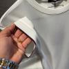 Kiton Beyaz Logo Yazi ve Kol Ribana Detay Tişört