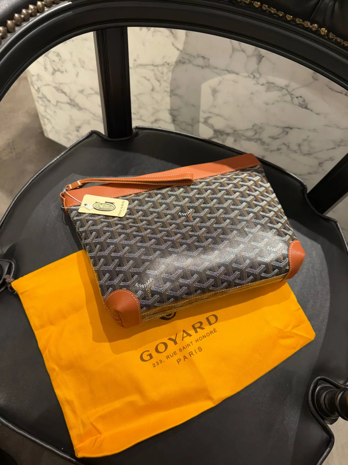 Goyard Kahverengi Siyah El Çantası